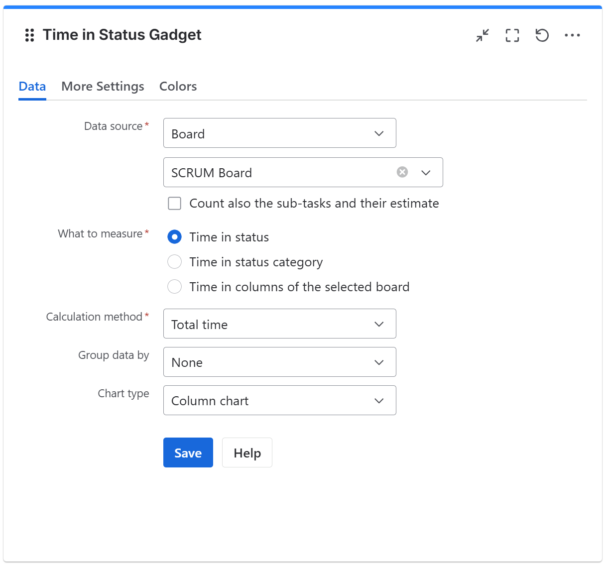 Time in status gadget configuration in Jira - data tab.png