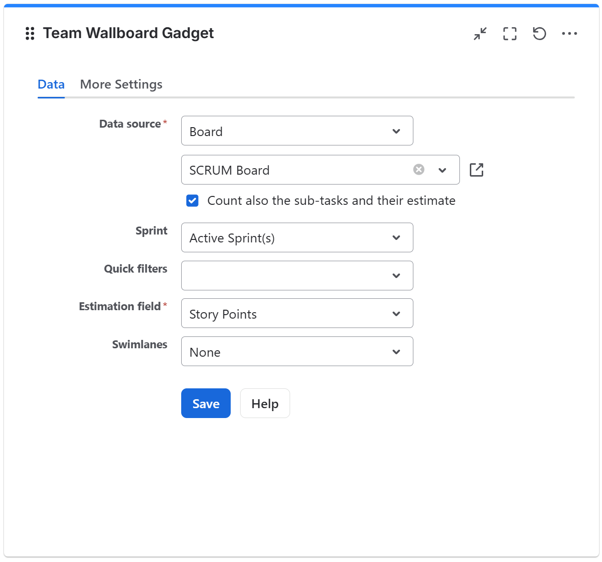 Team Wallboard chart gadget configuration in Jira - data tab.png