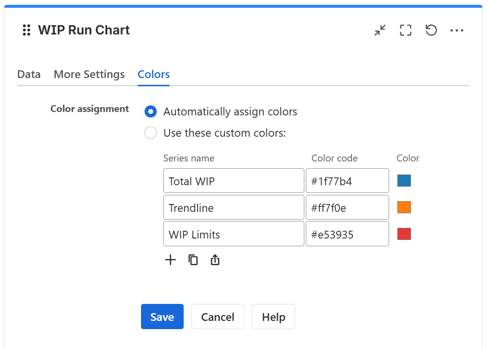 WIP run chart gadget configuration in Jira - colors tab.png